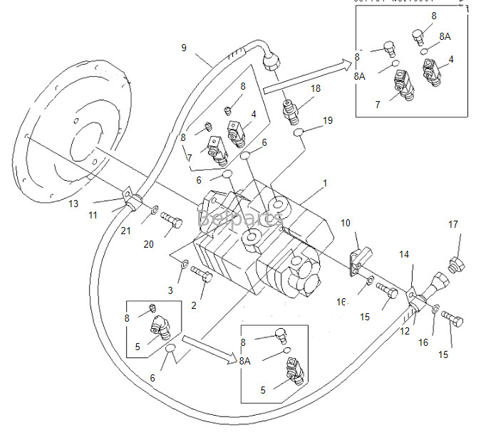 HauptHydraulikpumpe Belparts-Bagger-Pc 50mr-2 Pc50 Pc50uu-2 Pc55 Pc58 pumpen-708-3S-00461 20U-60-21210 für KOMATSU
