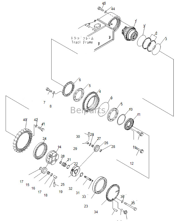 Der Belparts-Bagger-706-88-01101 Achsantrieb Fahrmotor-Zus-PC600-7 für KOMATSU