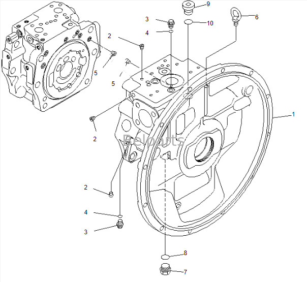 Ausgrabungsmaschine Hauptpumpe PC300-8 Hydraulik Hauptpumpe 708-2G-00700 708-2G-00150 Für Komatsu