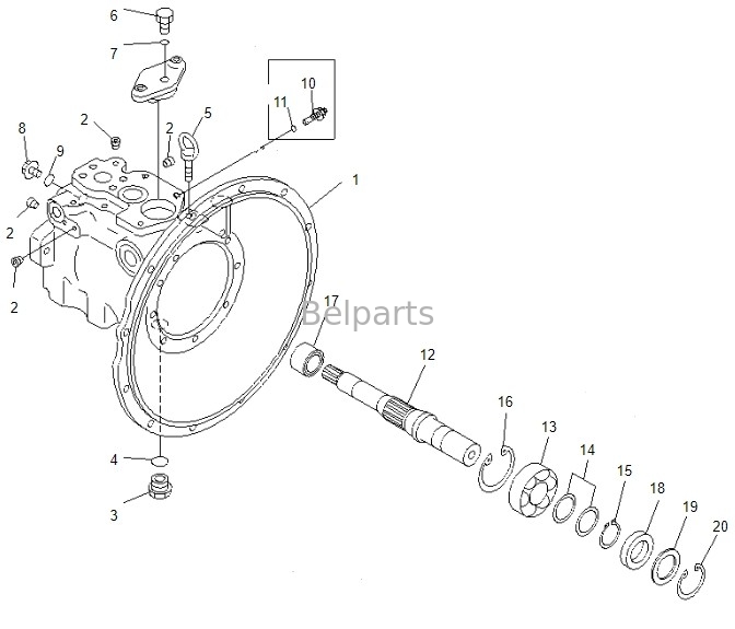 Ausgrabungsmaschine Hauptpumpe PC75UU-3 PC78US-5 Hydraulische Hauptpumpe 708-1W-00241 708-1W-00210 Für Komatsu
