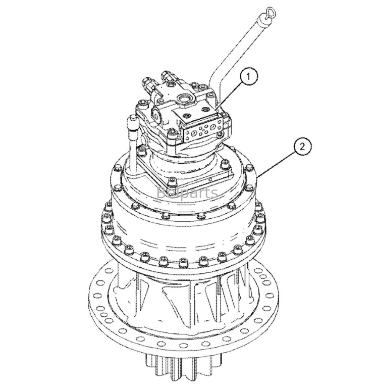 CA390F Schwingen­getriebe 3789545 4512796 451-2796 Für CAT 390F GRUBERTEILE Hydraulischer Schwingen­motor Schwingen­reduktions­getriebe