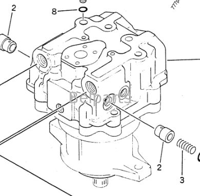 Hydraulischer Schwingmotor für PC1600-1 PC1600SP-1 Komatsu Bagger Teil 706-77-01144 706-77-01143 706-77-01142 706-77-01141 Schleifmotor