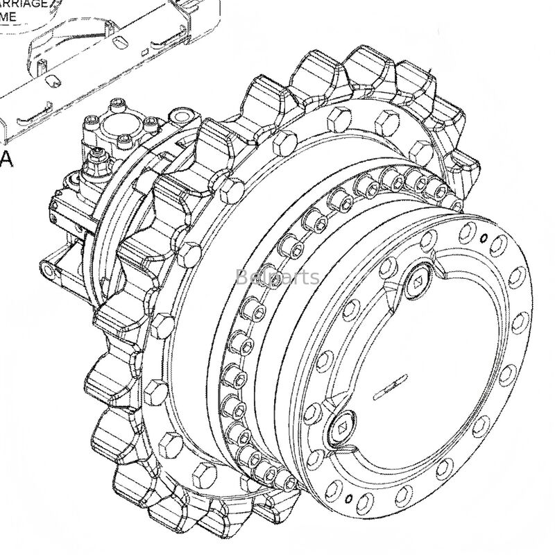John Deere 690E LC 690ELC Final Drive Bagger Teil AT147222 AT147221 Hydraulik Fahrantrieb Reduziergetriebe