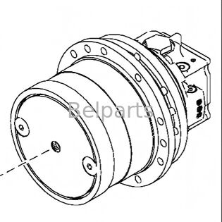 John Deere 70D Achsantriebsbagger Teil TH110966 Hydraulischer Fahrmotor-Reduzierer
