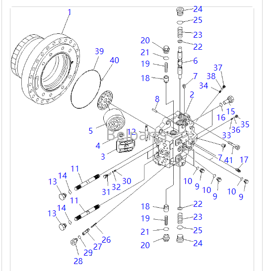 706-8J-01411 706-8J-01421 Reisemotor für PKOMATSU C390LC-10 PC400-7 PC400LC-7 PC400-8 PC400LC-8 Baggerteil Hydraulische Spurvorrichtung