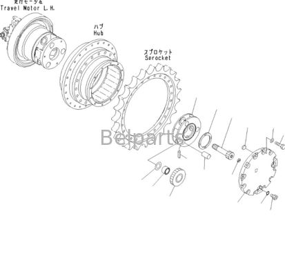 Belparts Endantrieb D31EX-22 D37PX-22 D39EX-22 Bagger Reisemotor 706-8F-01110 11Y-27-30301 Für Komatsu